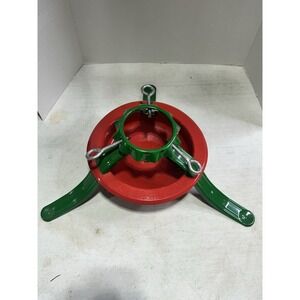 Vintage Christmas Tree Stand, Sturdy Heavy Metal, 4 Legs, 3 1/2" Trunk Diameter
